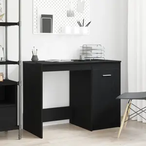 Comparateur de prix : vidaXL Bureau Vidaxl Noir Chêne 100x50x76 Cm Bois D'ingénierie