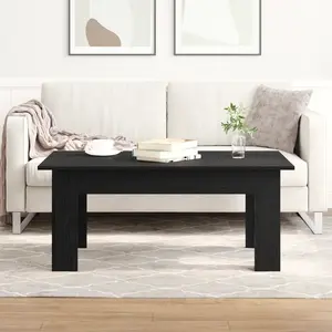 vidaXL Table Basse Vidaxl Noire En Bois D'ingénierie 100x60x42 Cm pas cher