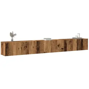 vidaXL Ensemble de meuble TV mural 3 pcs vieux bois bois d'ingénierie pas cher