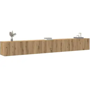 vidaXL Ensemble de meuble TV mural 3 pcs chêne artisanal pas cher