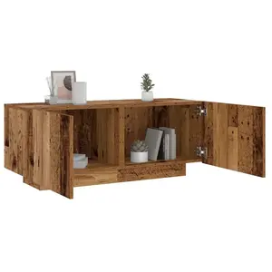 vidaXL Table de chevet vieux bois 100x35x40 cm bois d'ingénierie pas cher