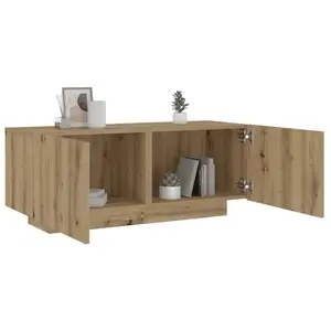 vidaXL Table de chevet chêne artisanal 100x35x40 cm bois d’ingénierie pas cher