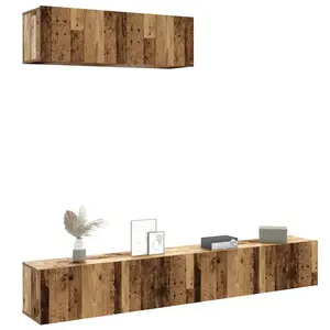 vidaXL Meubles TV muraux 3 pcs vieux bois 100x30x30 cm bois ingénierie pas cher