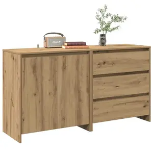 vidaXL Buffet 2 pcs chêne artisanal bois d'ingénierie pas cher