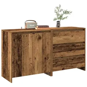 Comparateur de prix : vidaXL Buffet 2 pcs vieux bois bois d'ingénierie