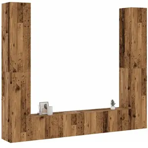 vidaXL Meubles TV muraux 6 pcs vieux bois bois d'ingénierie pas cher