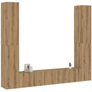 Comparateur de prix : vidaXL Meubles TV muraux 6 pcs chêne artisanal bois d'ingénierie