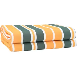 vidaXL Vidaxl Tissu De Remplacement Pour Store Vert Et Jaune 10x1.6 M pas cher