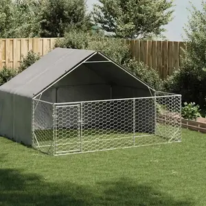 Comparateur de prix : vidaXL - Hondenkennel - met - ren - 3x3x1,9 - m - gegalvaniseerd - staal