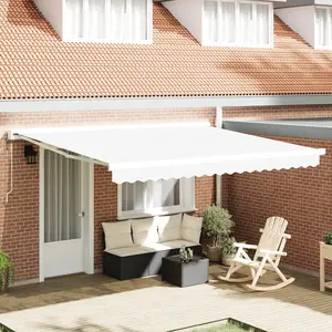 Comparateur de prix : vidaXL Toile de rechange pour auvent Blanc 380 x 295 cm Polyester