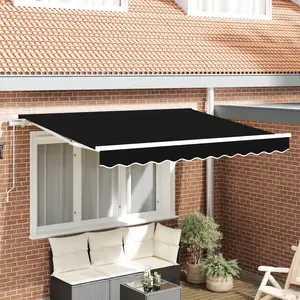 vidaXL Tissu de remplacement pour store de 3x2.5 m noir pas cher