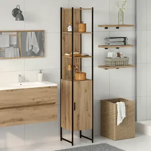 vidaXL Armoire de salle de bain chêne artisanal 33 x 33 x 185,5 cm pas cher