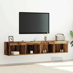 vidaXL Ensemble meuble TV 2 pcs Bois ancien 80 x 30 x 30 cm pas cher