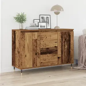vidaXL Buffet Bois ancien 101,5 x 35 x 70 cm Bois d'ingénierie pas cher