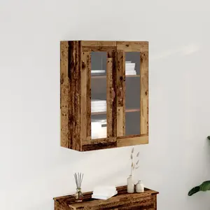 Buffet mural vidaXL Bois ancien Bois massif Moyen Buffet Rectangulaire pas cher