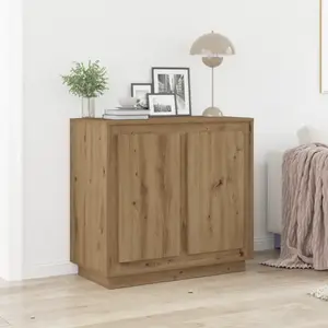vidaXL Buffet Vidaxl Artisan Chêne 80x34x75 Cm Bois D'ingénierie pas cher