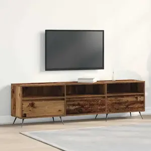 vidaXL Meuble TV Bois ancien 150 x 30 x 44,5 cm Bois d'ingénierie pas cher