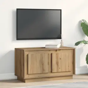 vidaXL Meuble TV chêne artisanal 80 x 35 x 45 cm Bois d'ingénierie pas cher