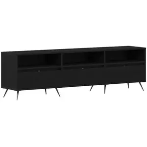 Comparateur de prix : vidaXL Vidaxl Meuble Tv Noir 150x30x44,5 Cm En Bois D'ingénierie