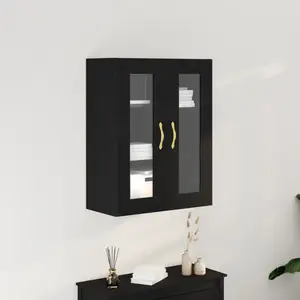 vidaXL Meuble mural Chêne noir 69,5 x 34 x 90 cm Bois d'ingénierie pas cher
