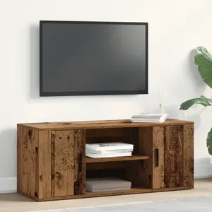 vidaXL Meuble Tv Vidaxl En Bois Ancien 100x35x40 Cm En Bois Aggloméré pas cher