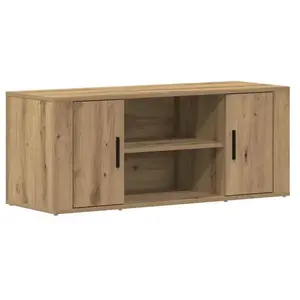 Comparateur de prix : vidaXL Meuble TV chêne artisanal 100 x 35 x 40 cm Bois d'ingénierie