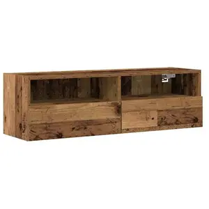 Comparateur de prix : vidaXL Meuble TV mural Bois ancien 100 x 30 x 30 cm Bois d'ingénierie