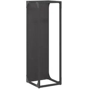 Comparateur de prix : vidaXL Portant de bois chauffage noir 25x25x80 cm