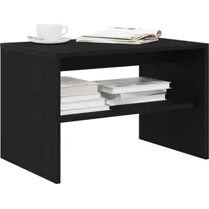 Comparateur de prix : vidaXL Meuble TV chêne noir 60x40x40 cm bois d'ingénierie
