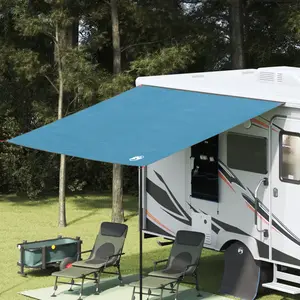 vidaXL vidaXL Auvent Caravan Bleu 350 x 240 cm - Imperméable pas cher