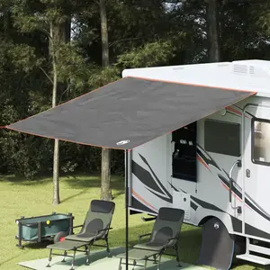 vidaXL - Waterdichte - Tarp - met - dak - Grijs - en - Oranje pas cher