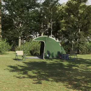 vidaXL Tente Autre avec évent Vert Large Polyester et fibre de verre pas cher
