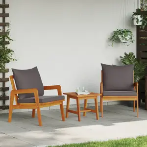 vidaXL Chaises De Jardin Vidaxl 2 Pcs 59,5x65x71,5 Cm En Bois D'acacia Massif pas cher