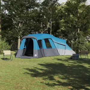 vidaXL Tente Bleu Large Polyester pas cher