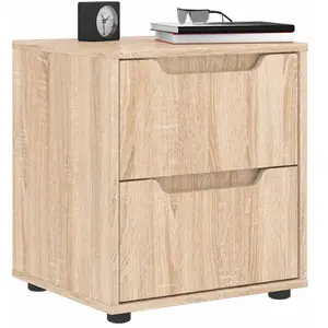 vidaXL Table de chevet VISNES chêne sonoma 45x40x50 cm bois ingénierie pas cher