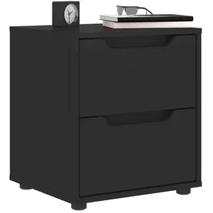 Comparateur de prix : vidaXL Table de chevet VISNES noir 45x40x50 cm bois d'ingénierie