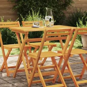 vidaXL Vidaxl Table De Jardin Pliante Rectangulaire 100x55x75 Cm Bois Massif Acacia pas cher