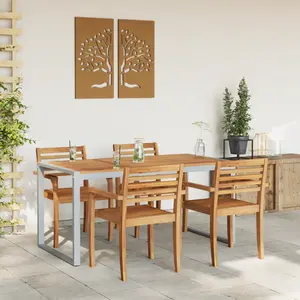 Comparateur de prix : vidaXL Table de Jardin Gris 160 x 80 x 75 cm Bois d'Acacia Massif