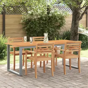 Comparateur de prix : vidaXL Table de Jardin Gris 160 x 80 x 75 cm Bois d'Acacia Massif