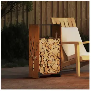 Comparateur de prix : vidaXL Étagère à bois 40x30x80 cm acier résistant aux intempéries