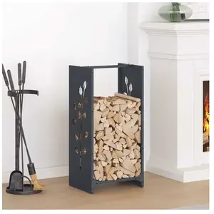 Comparateur de prix : vidaXL Portant de bois chauffage anthracite 40x30x80 cm