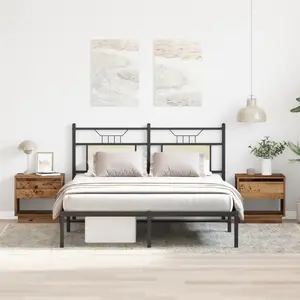 vidaXL Table de nuit avec tiroir 2 pcs Bois ancien 45 x 34 x 44 cm pas cher