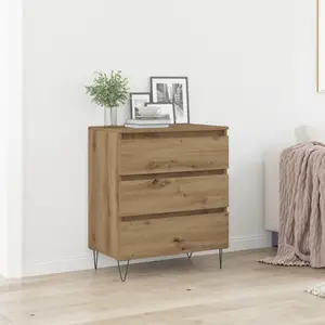 vidaXL Buffet Chêne artisanal 60 x 35 x 70 cm Bois d'ingénierie pas cher