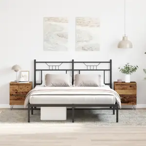 vidaXL Cabinet de chevet avec tiroir 2 pcs Bois ancien 40 x 35 x 50 cm pas cher