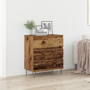 vidaXL Buffet Bois ancien 60 x 35 x 70 cm Bois d'ingénierie pas cher