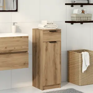 vidaXL Vidaxl Cabinet De Salle De Bain Chêne Artisan 32x34x90 Cm Bois D'ingénierie pas cher