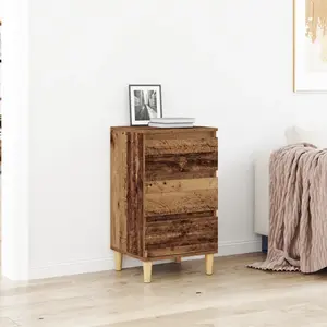 vidaXL Cabinet de chevet Bois ancien 40 x 35 x 70 cm Bois d'ingénierie pas cher