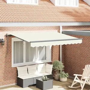 vidaXL Auvent Rétractable Crème et Anthracite pas cher
