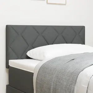 vidaXL Tête de lit LED Lot de 2 Gris foncé Tissu 90 cm Moderne pas cher