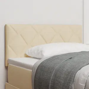vidaXL Tête de Lit LED Design Blocs en Diamant Crème 90 cm Tissu pas cher